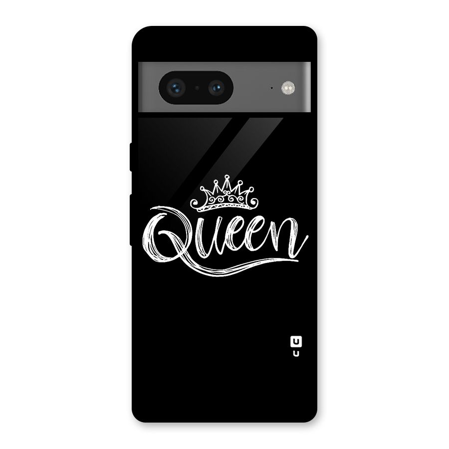 Queen Crown Glass Back Case for Google Pixel 7