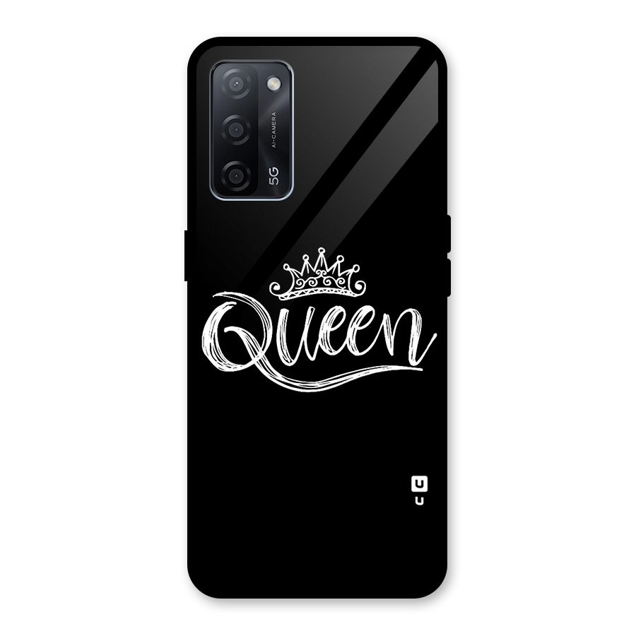 Queen Crown Glass Back Case for Oppo A53s 5G