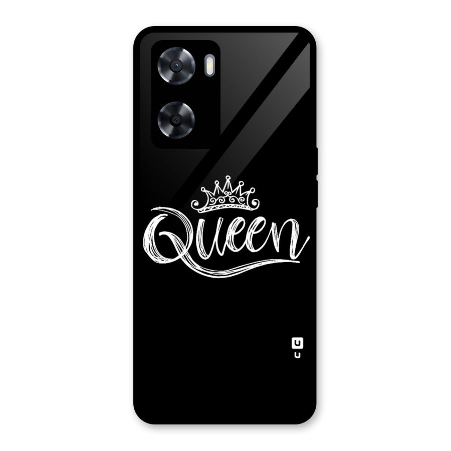 Queen Crown Glass Back Case for Oppo A57 2022