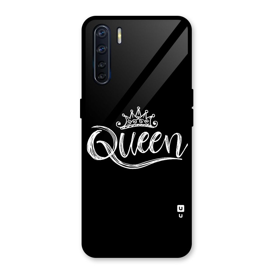 Queen Crown Glass Back Case for Oppo F15