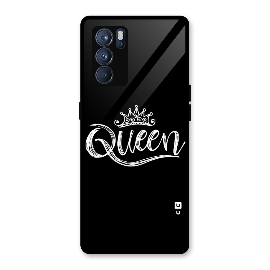 Queen Crown Glass Back Case for Oppo Reno6 Pro 5G