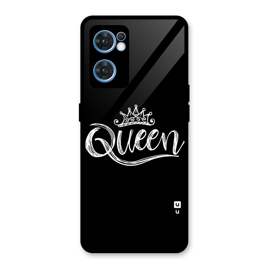 Queen Crown Glass Back Case for Oppo Reno7 5G