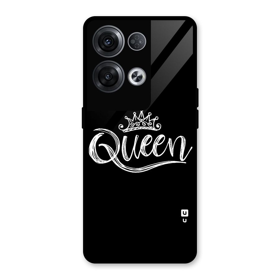Queen Crown Glass Back Case for Oppo Reno8 Pro 5G