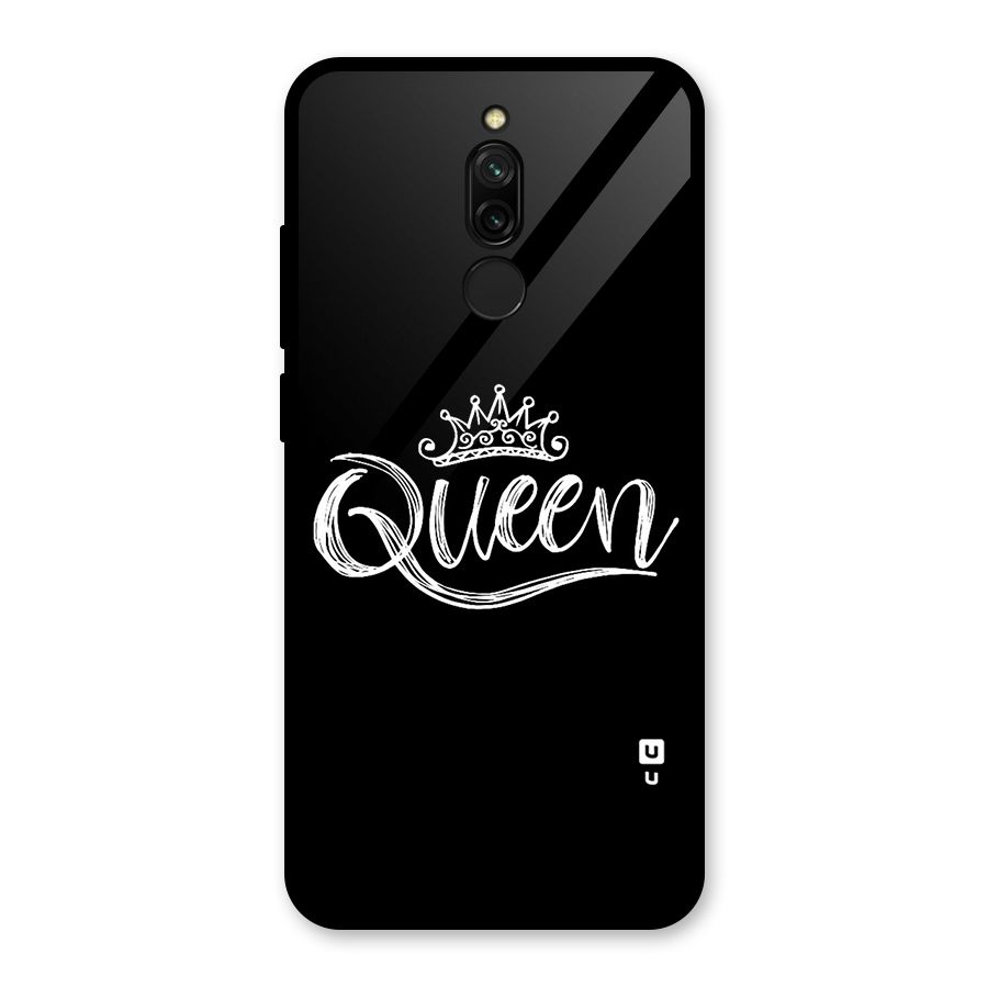 Queen Crown Glass Back Case for Redmi 8