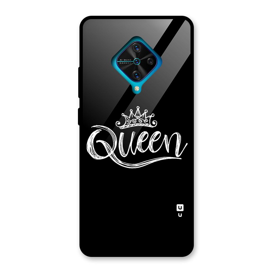 Queen Crown Glass Back Case for Vivo S1 Pro