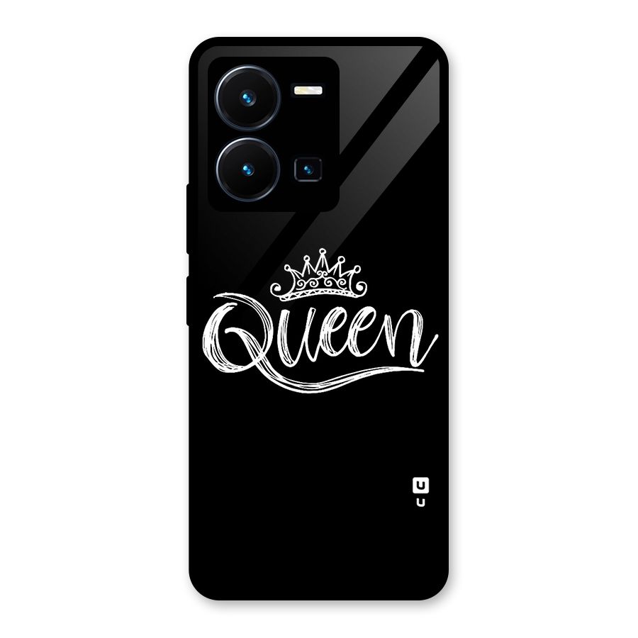 Queen Crown Glass Back Case for Vivo Y35