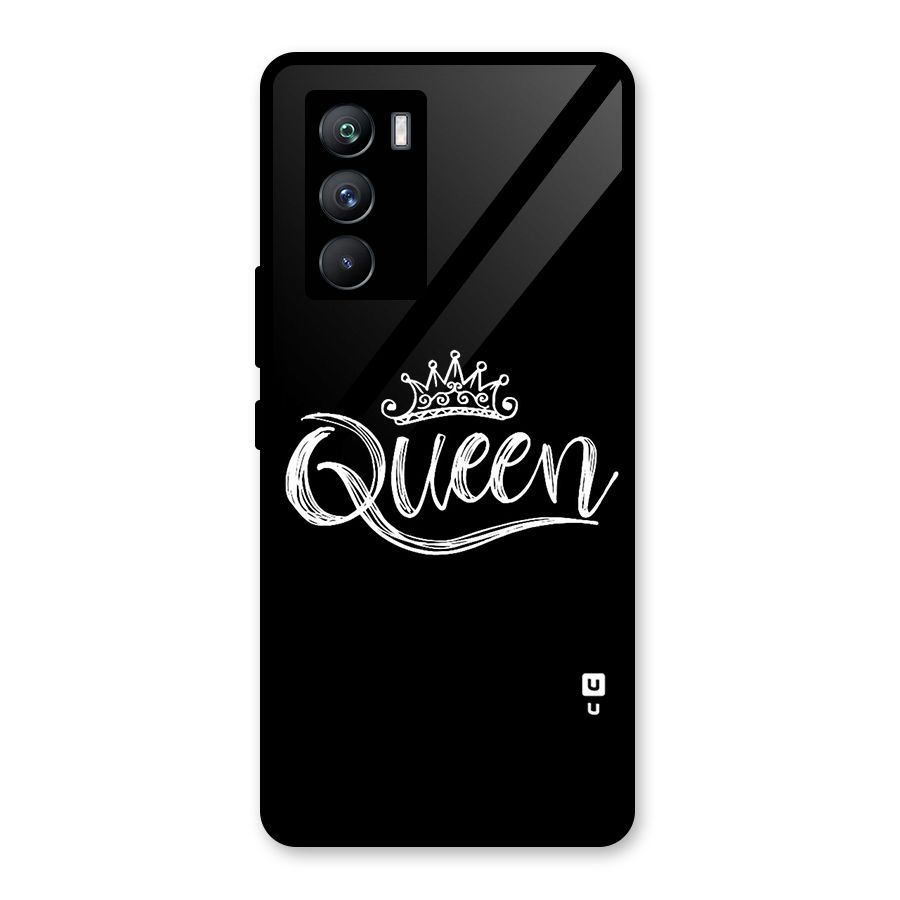 Queen Crown Glass Back Case for Vivo iQOO 9 SE