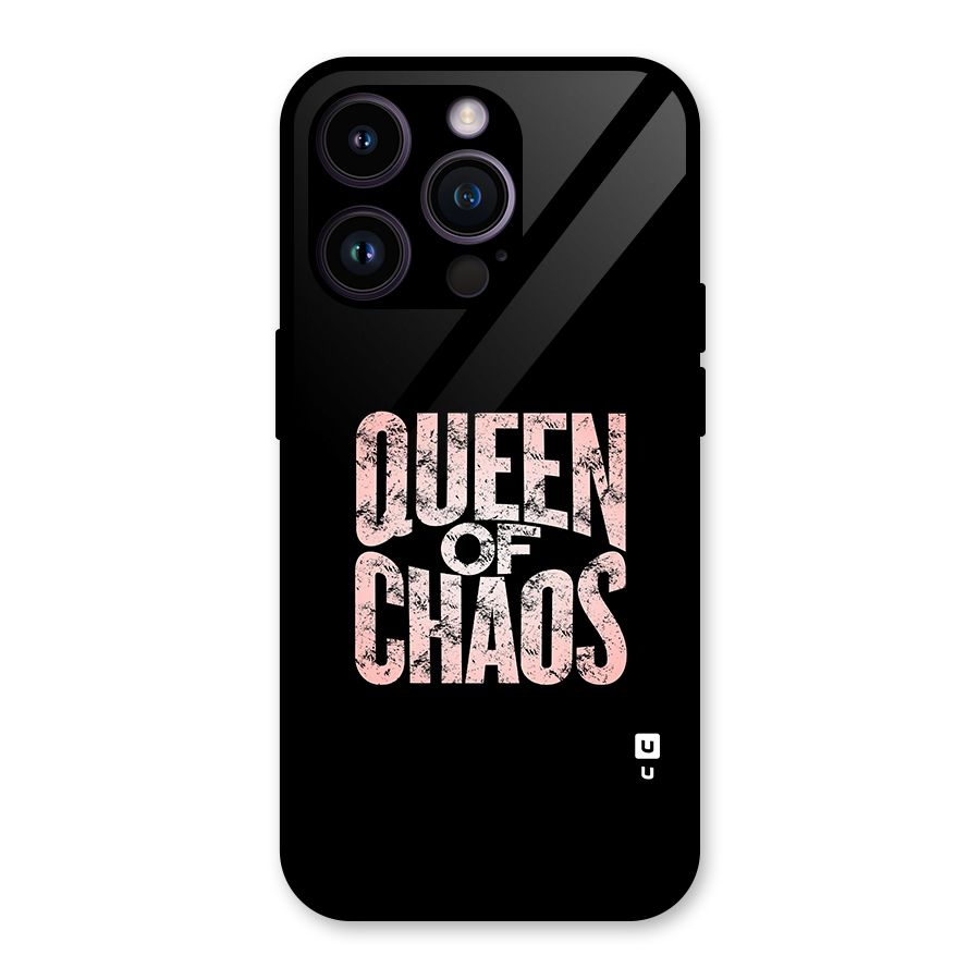 Queen of Chaos Glass Back Case for iPhone 14 Pro