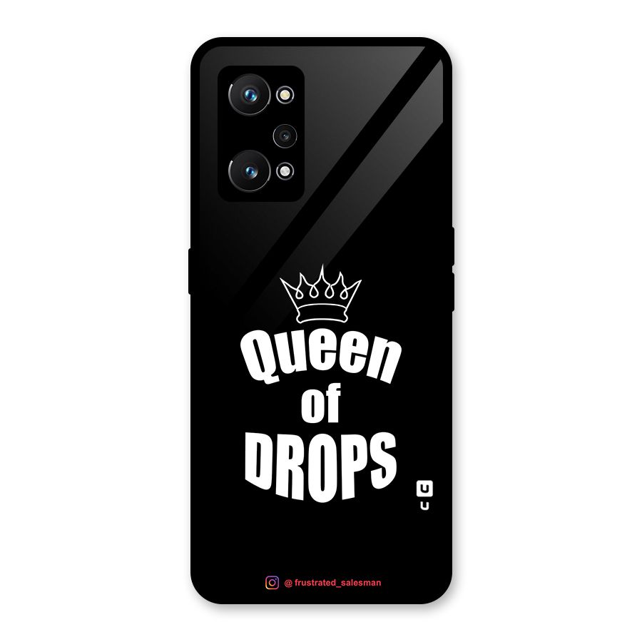 Queen of Drops Black Glass Back Case for Realme GT Neo 3T
