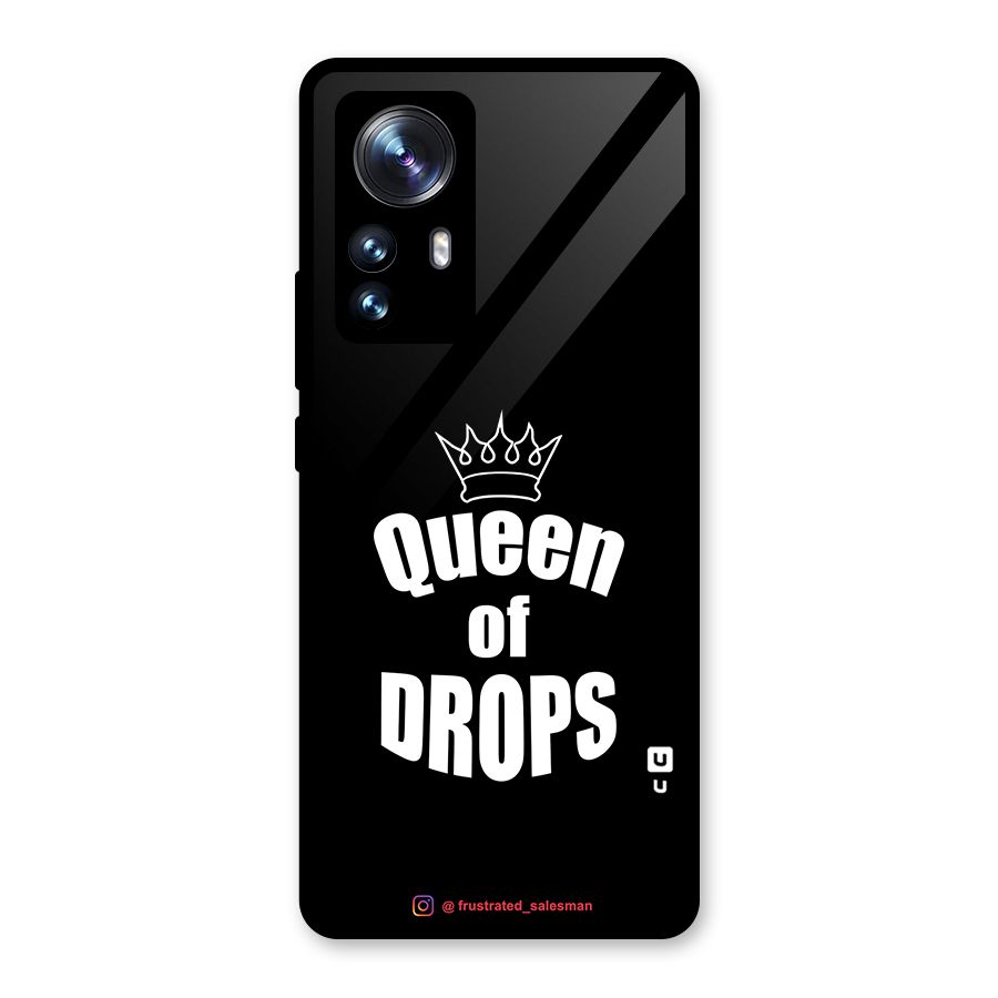 Queen of Drops Black Glass Back Case for Xiaomi 12 Pro