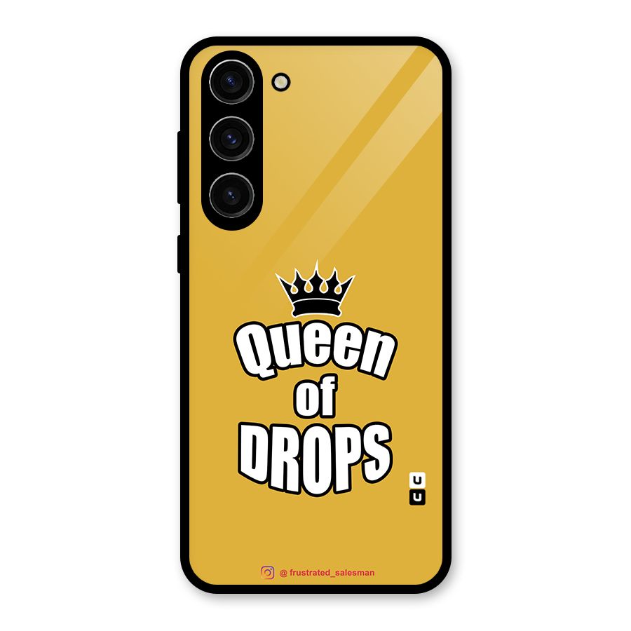 Queen of Drops Mustard Yellow Glass Back Case for Galaxy S23 Plus