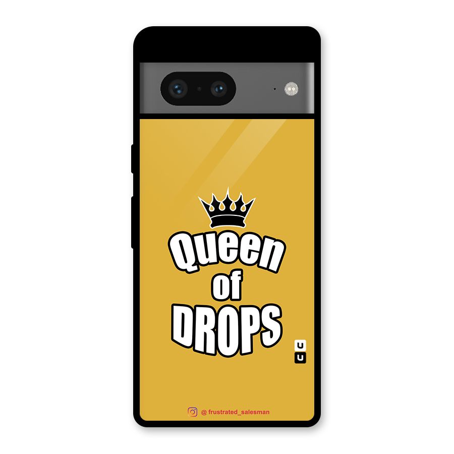 Queen of Drops Mustard Yellow Glass Back Case for Google Pixel 7