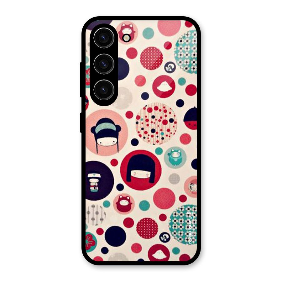 Quirky Glass Back Case for Galaxy S23