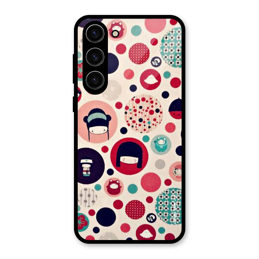Quirky Glass Back Case for Galaxy S23 Plus