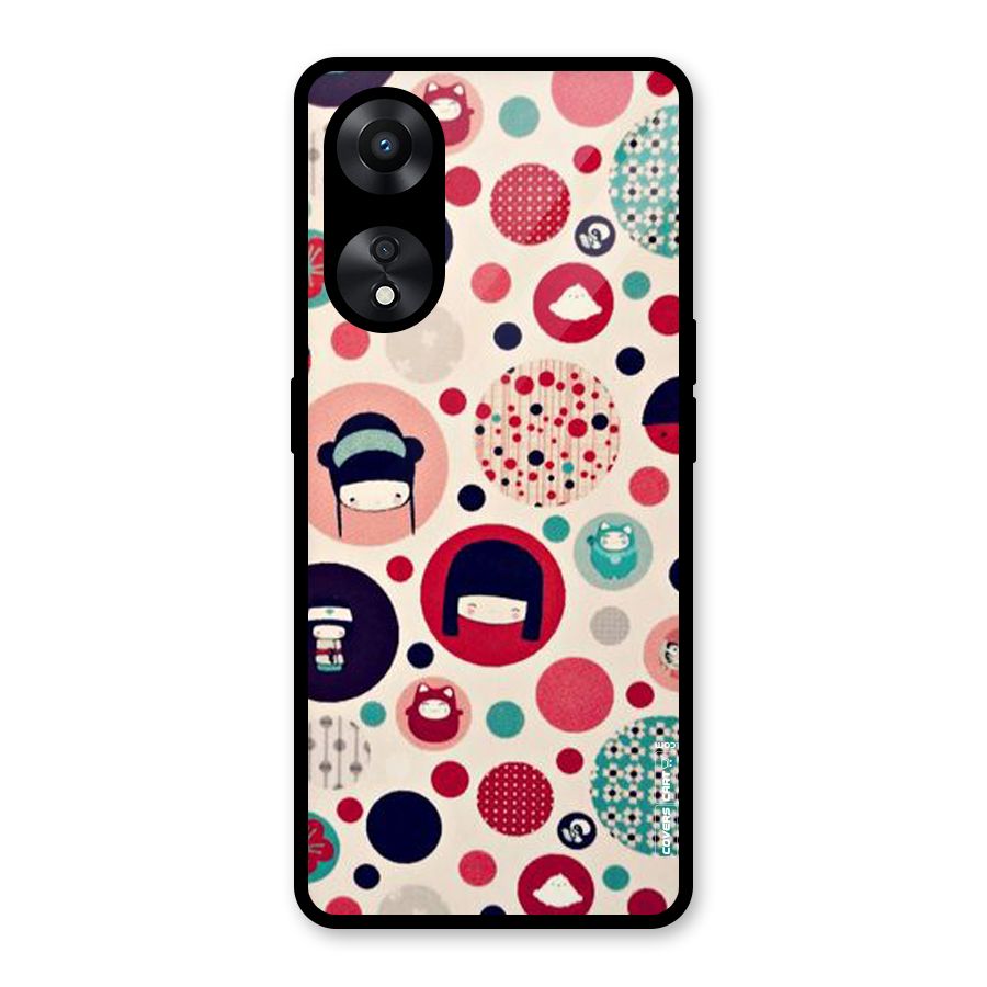 Quirky Glass Back Case for Oppo A78