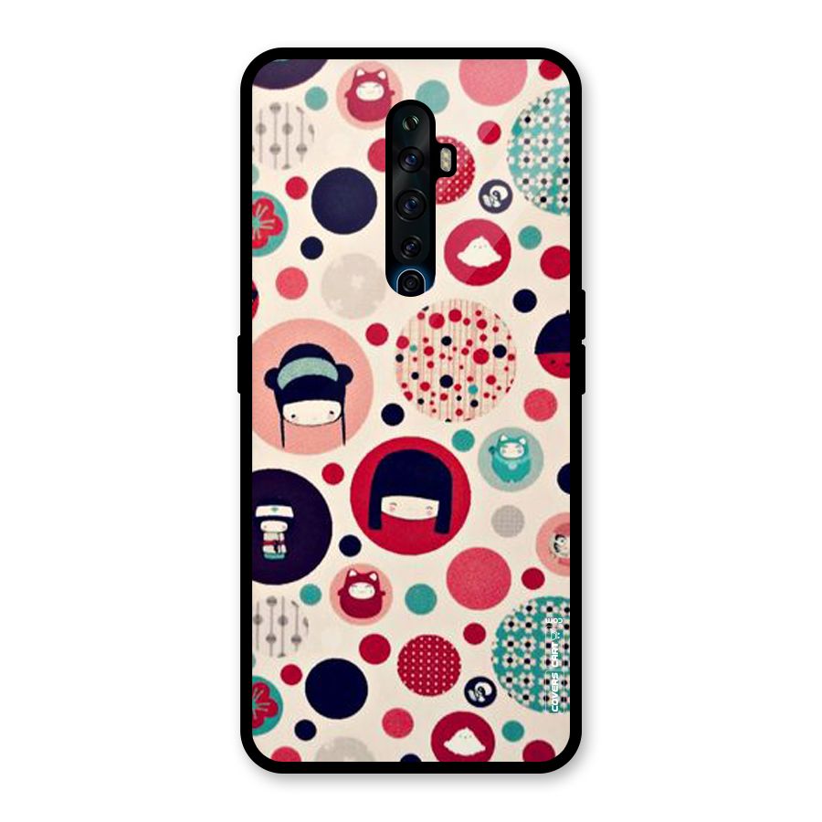 Quirky Glass Back Case for Oppo Reno2 F