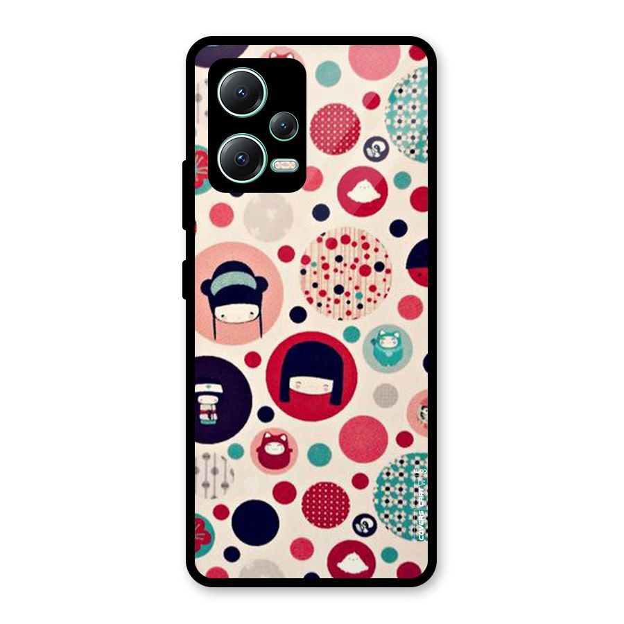 Quirky Glass Back Case for Redmi Note 12 5G
