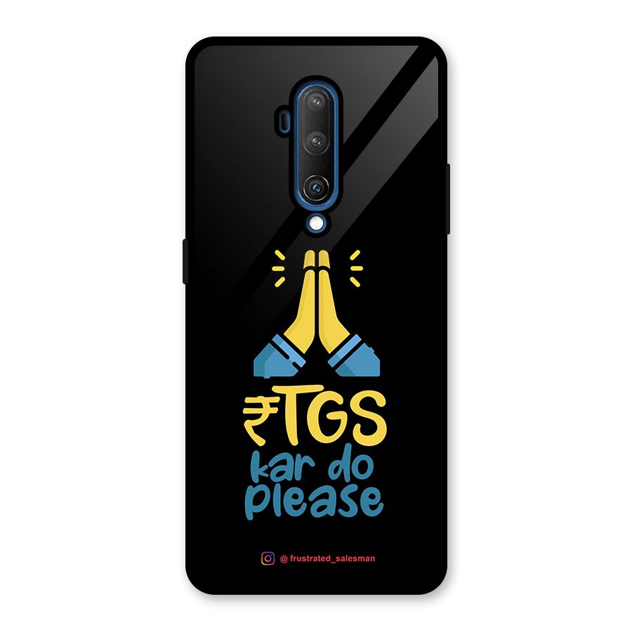 RTGS Kar Do Please Black Glass Back Case for OnePlus 7T Pro