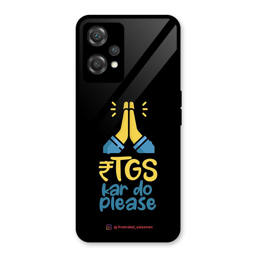 RTGS Kar Do Please Black Glass Back Case for OnePlus Nord CE 2 Lite 5G