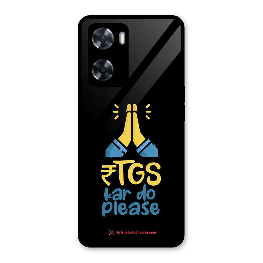RTGS Kar Do Please Black Glass Back Case for Oppo A57 2022