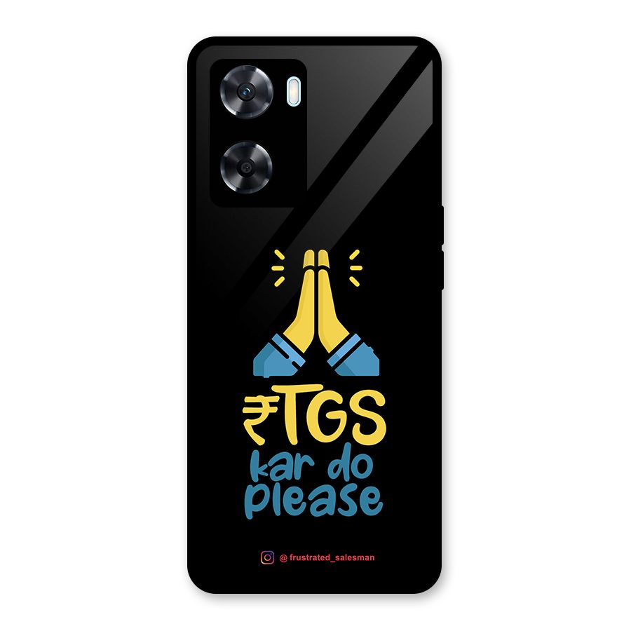 RTGS Kar Do Please Black Glass Back Case for Oppo A77