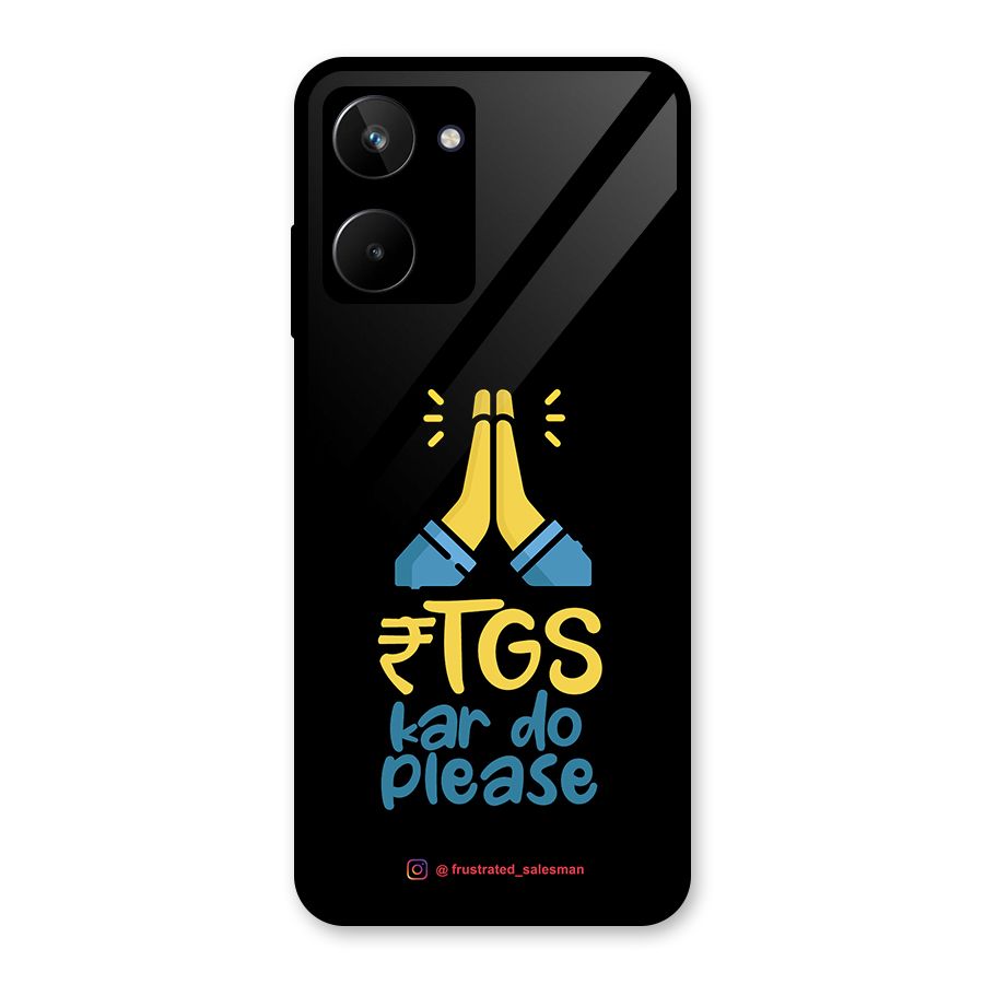 RTGS Kar Do Please Black Glass Back Case for Realme 10