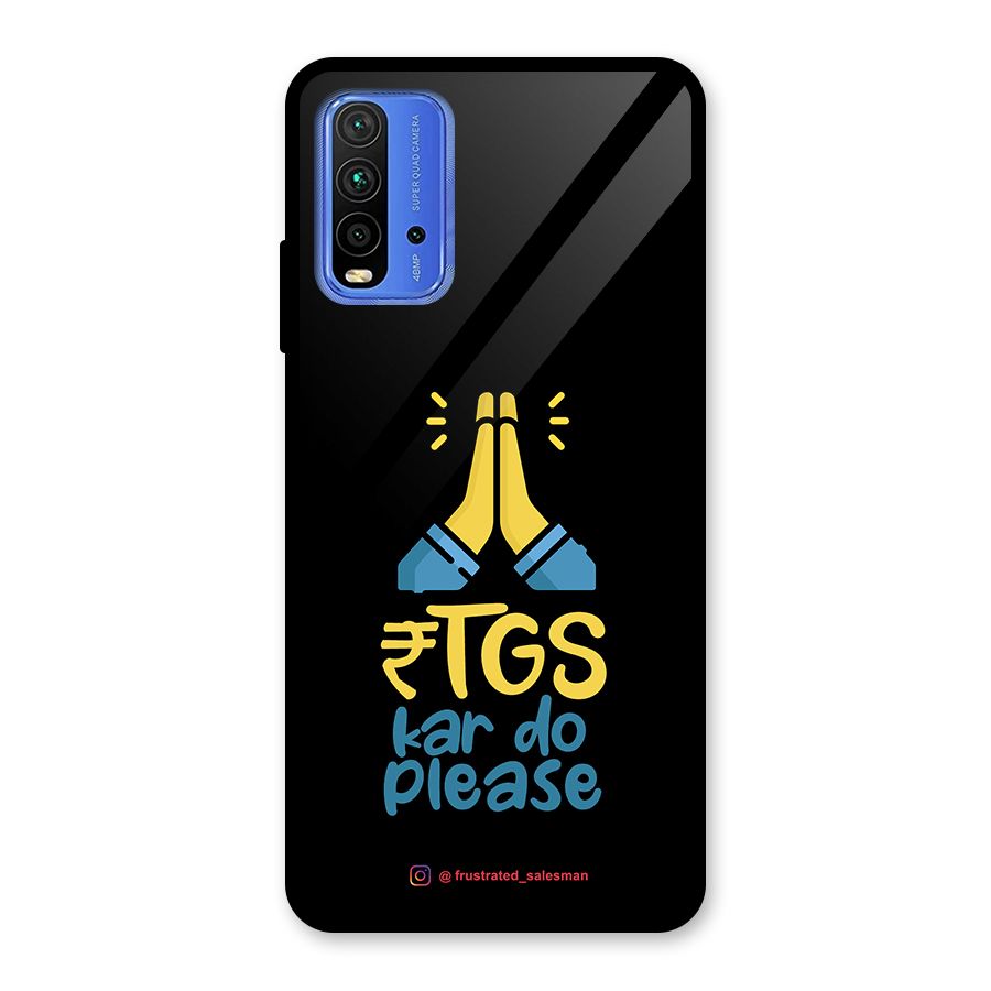RTGS Kar Do Please Black Glass Back Case for Redmi 9 Power