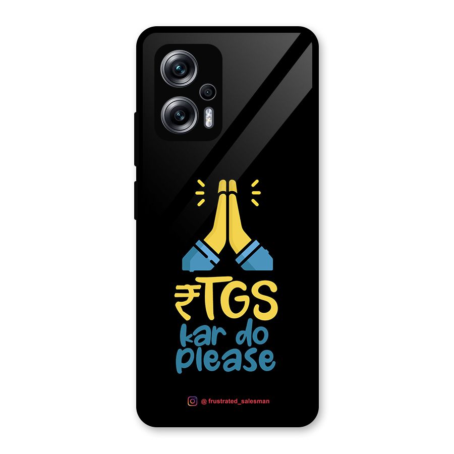 RTGS Kar Do Please Black Glass Back Case for Redmi K50i