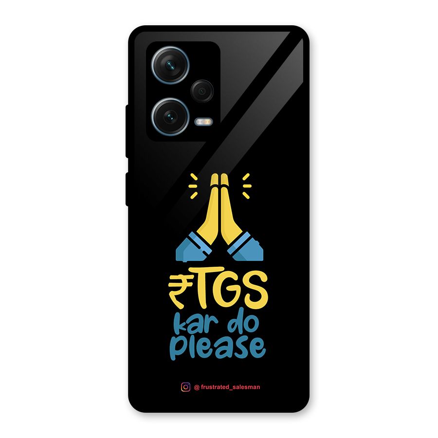 RTGS Kar Do Please Black Glass Back Case for Redmi Note 12 Pro Plus 5G