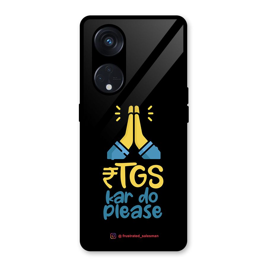 RTGS Kar Do Please Black Glass Back Case for Reno8 T 5G