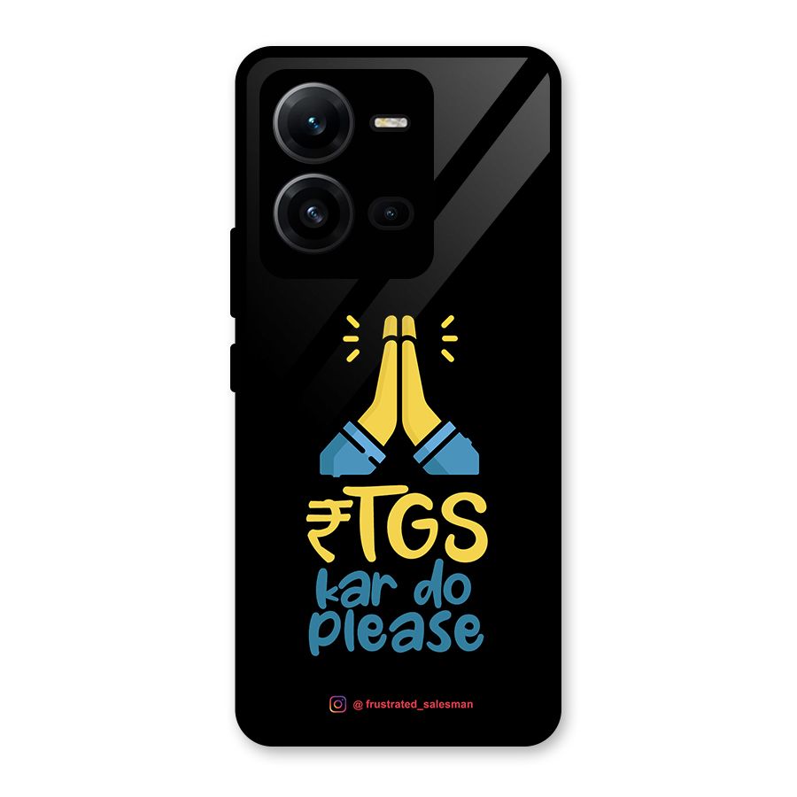 RTGS Kar Do Please Black Glass Back Case for Vivo V25
