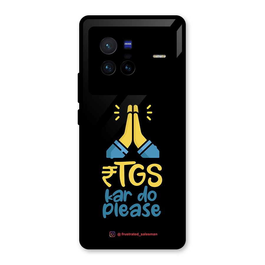 RTGS Kar Do Please Black Glass Back Case for Vivo X80