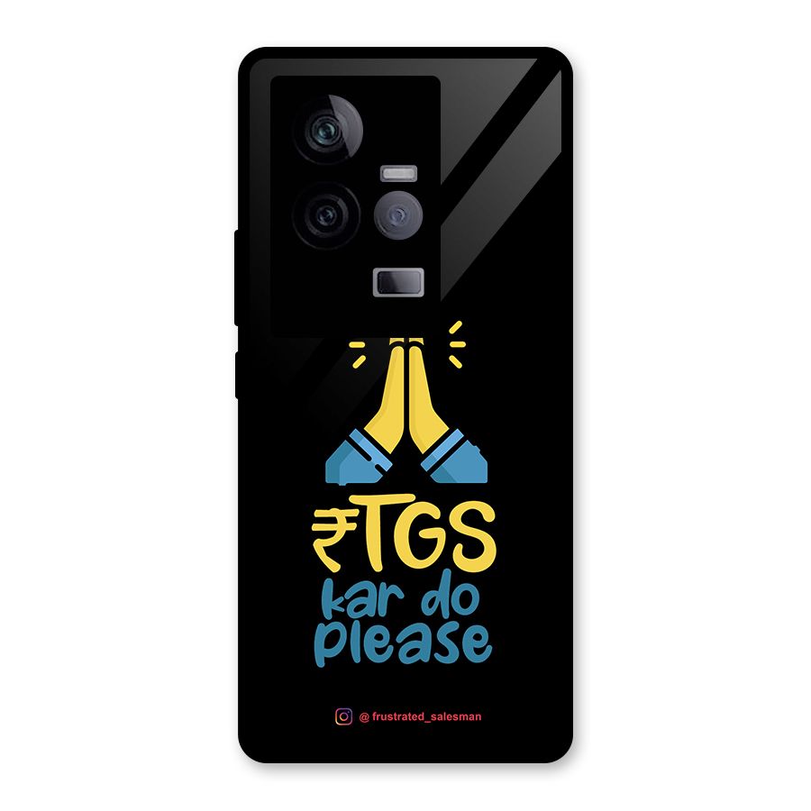 RTGS Kar Do Please Black Glass Back Case for Vivo iQOO 11 5G