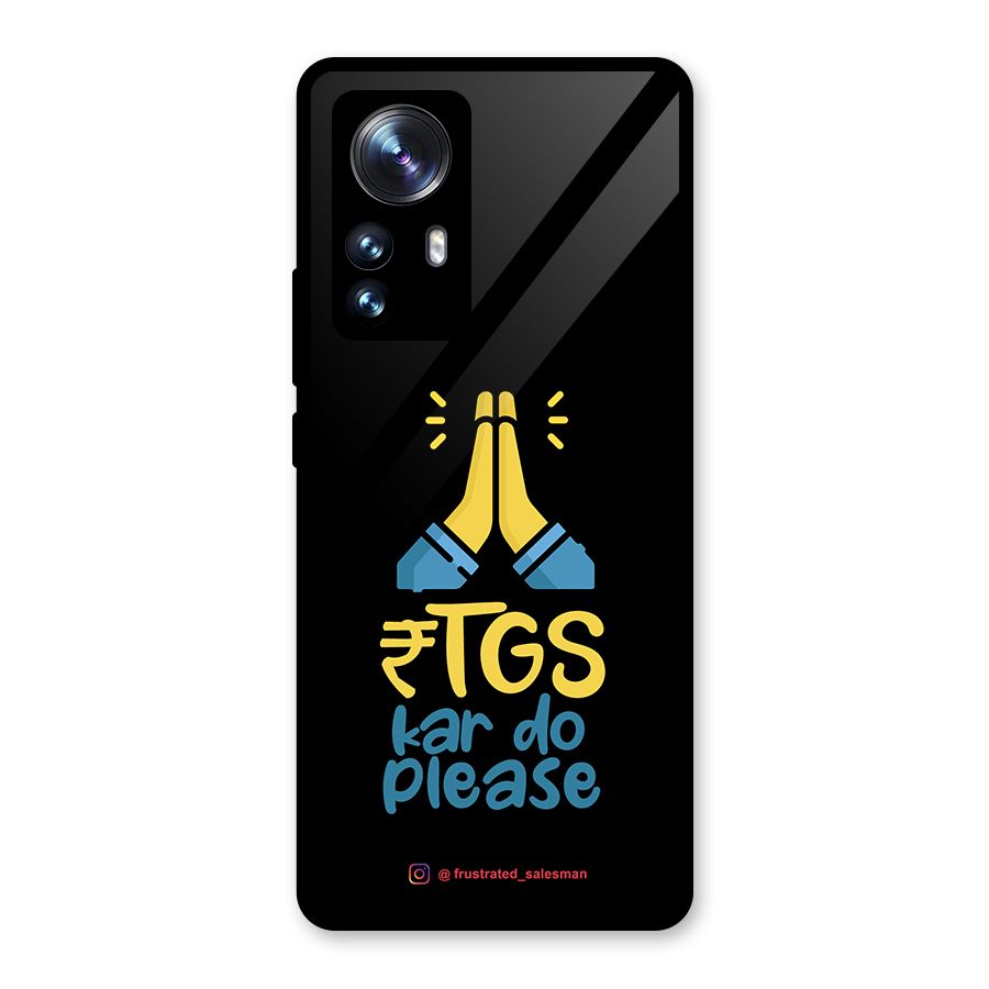 RTGS Kar Do Please Black Glass Back Case for Xiaomi 12 Pro