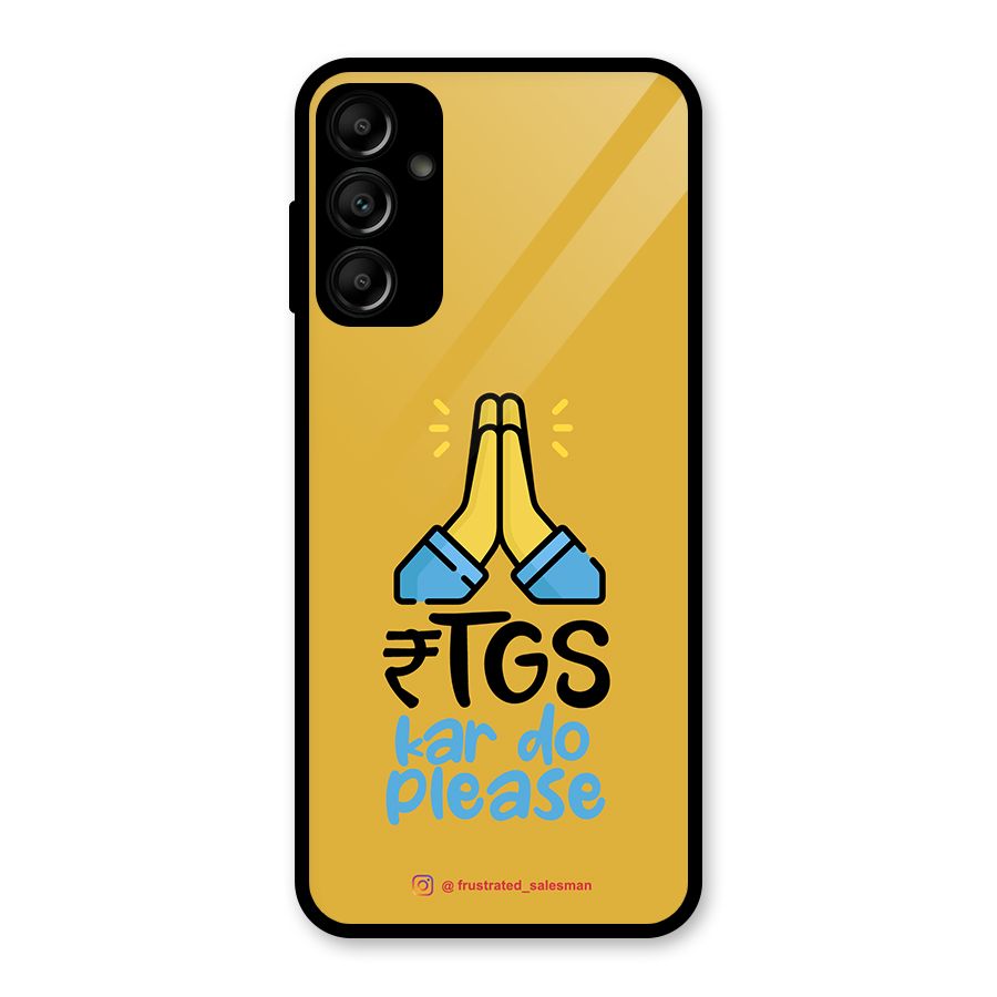 RTGS Kar Do Please Mustard Yellow Glass Back Case for Galaxy A14 5G