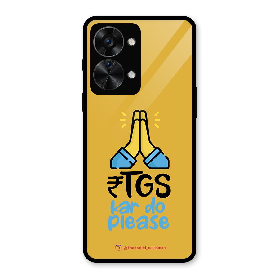 RTGS Kar Do Please Mustard Yellow Glass Back Case for OnePlus Nord 2T