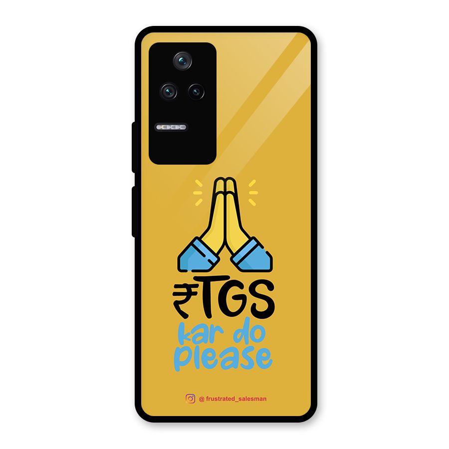 RTGS Kar Do Please Mustard Yellow Glass Back Case for Poco F4 5G