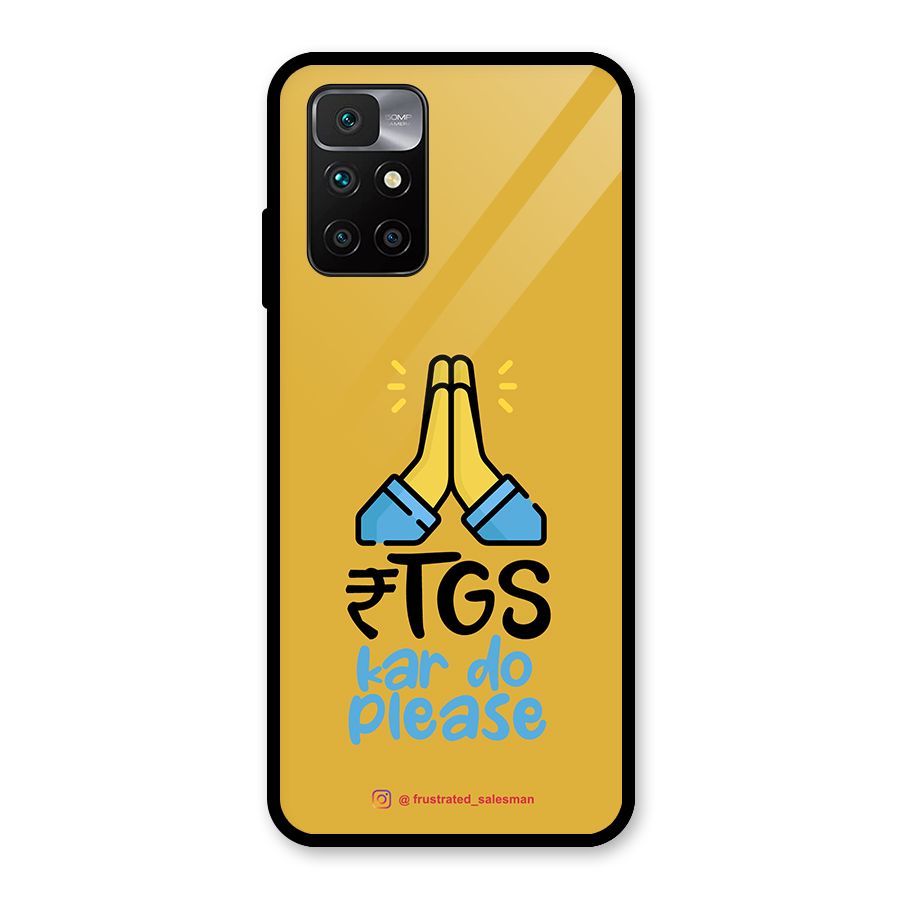 RTGS Kar Do Please Mustard Yellow Glass Back Case for Redmi 10 Prime
