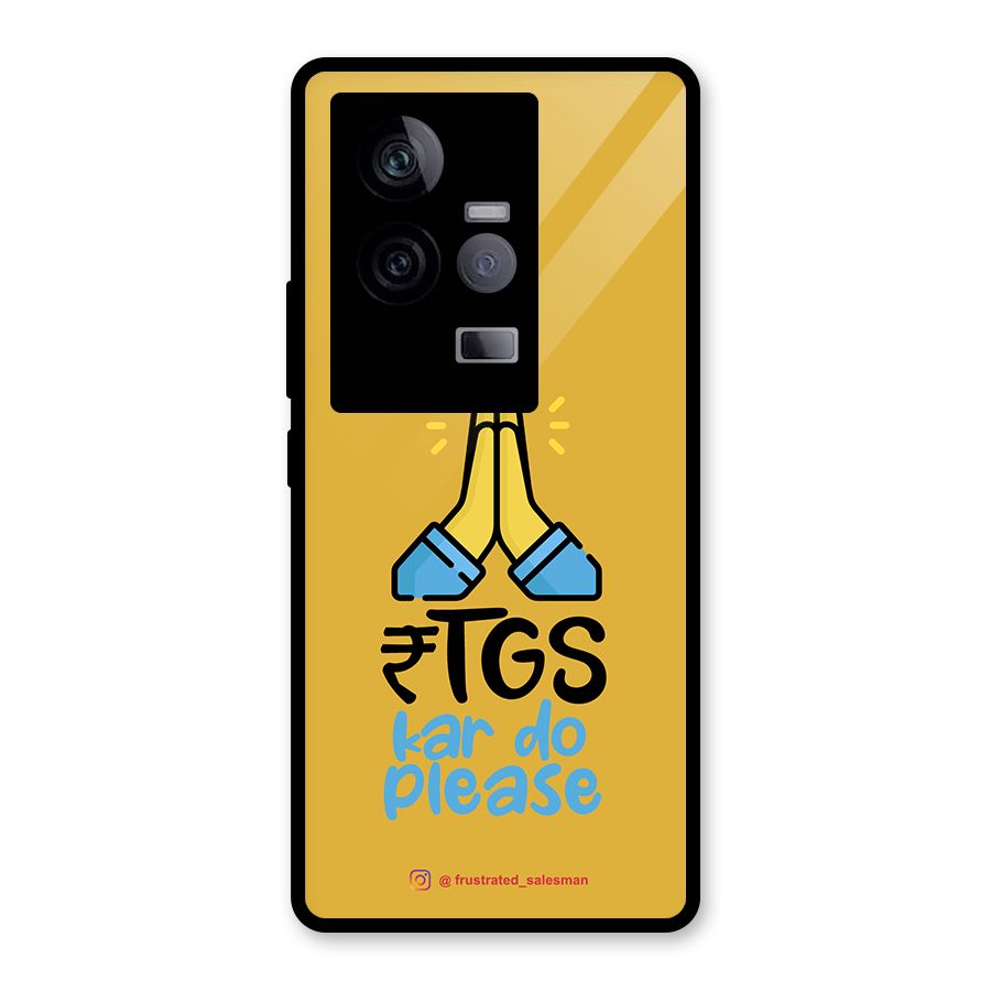 RTGS Kar Do Please Mustard Yellow Glass Back Case for Vivo iQOO 11 5G