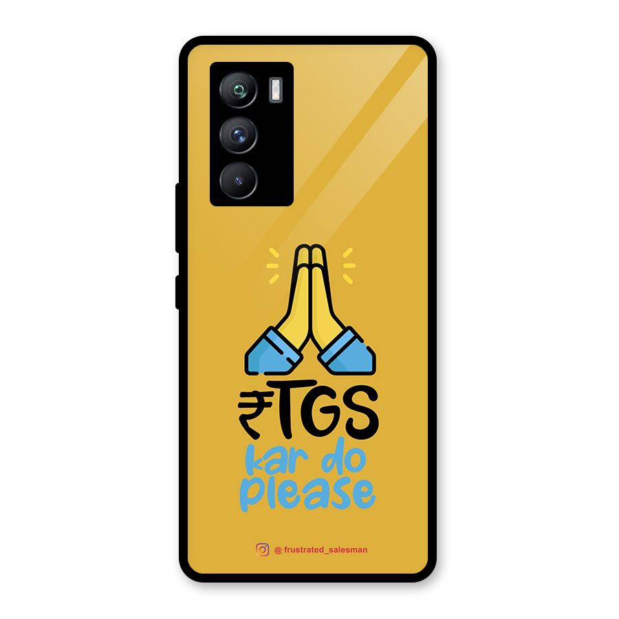 RTGS Kar Do Please Mustard Yellow Glass Back Case for Vivo iQOO 9 SE