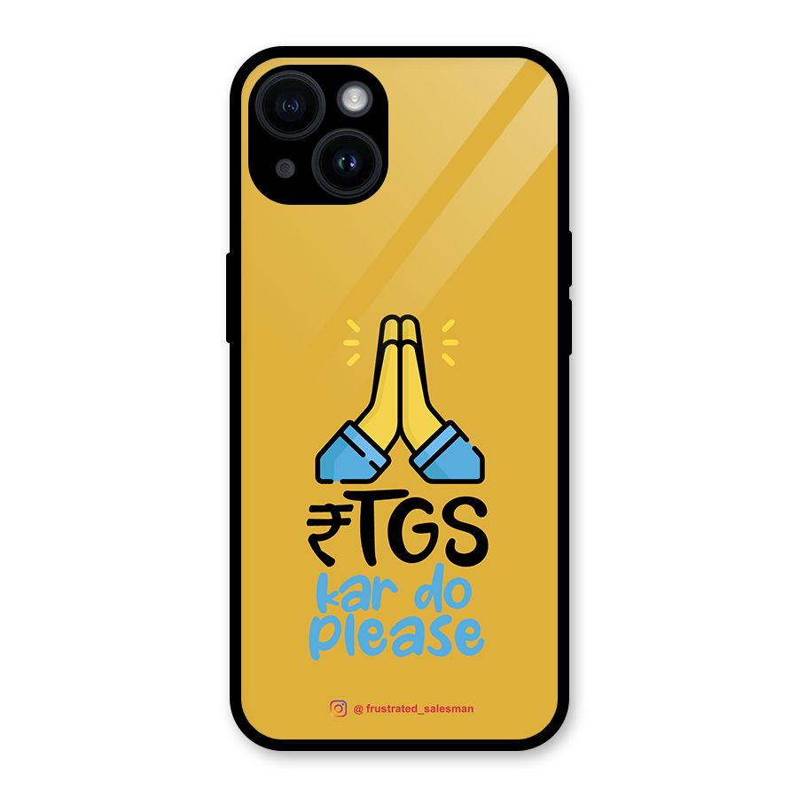 RTGS Kar Do Please Mustard Yellow Glass Back Case for iPhone 14