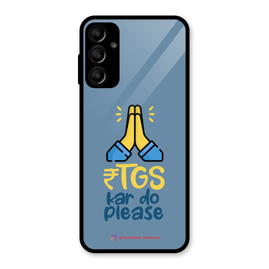RTGS Kar Do Please SteelBlue Glass Back Case for Galaxy A14 5G