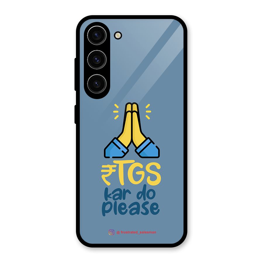 RTGS Kar Do Please SteelBlue Glass Back Case for Galaxy S23