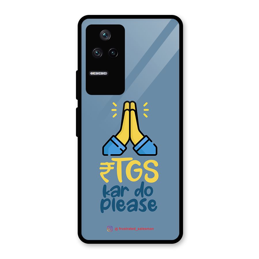 RTGS Kar Do Please SteelBlue Glass Back Case for Poco F4 5G