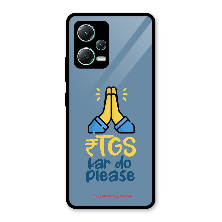 RTGS Kar Do Please SteelBlue Glass Back Case for Redmi Note 12 5G
