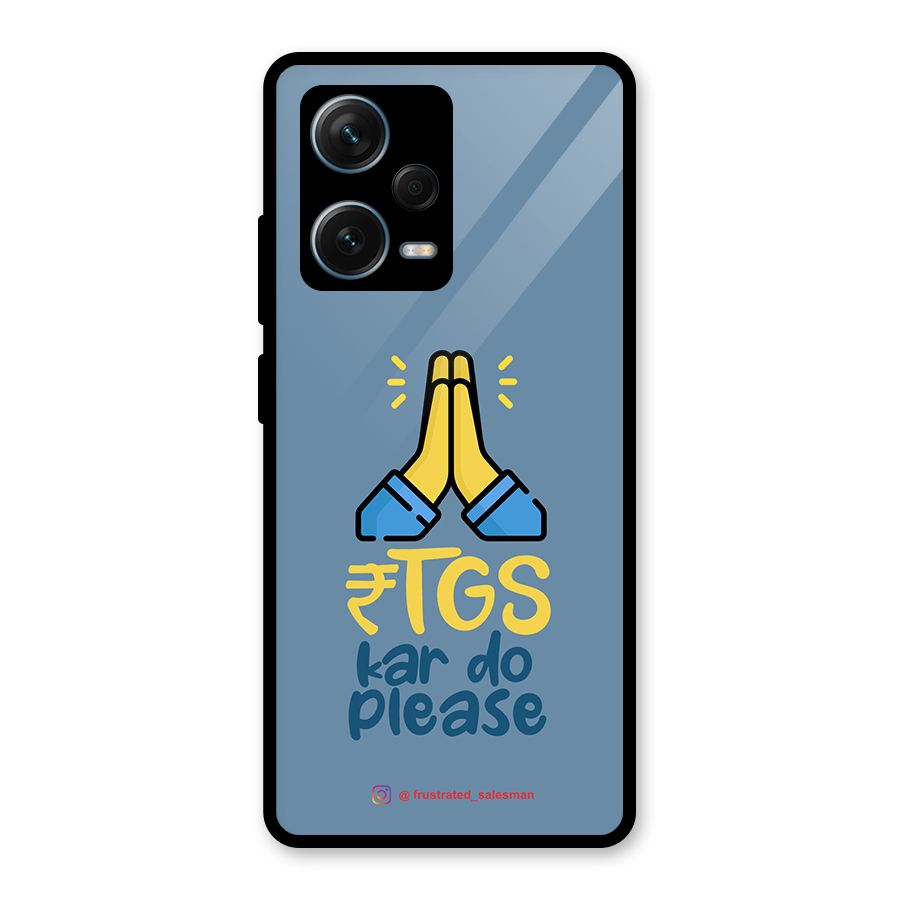 RTGS Kar Do Please SteelBlue Glass Back Case for Redmi Note 12 Pro Plus 5G