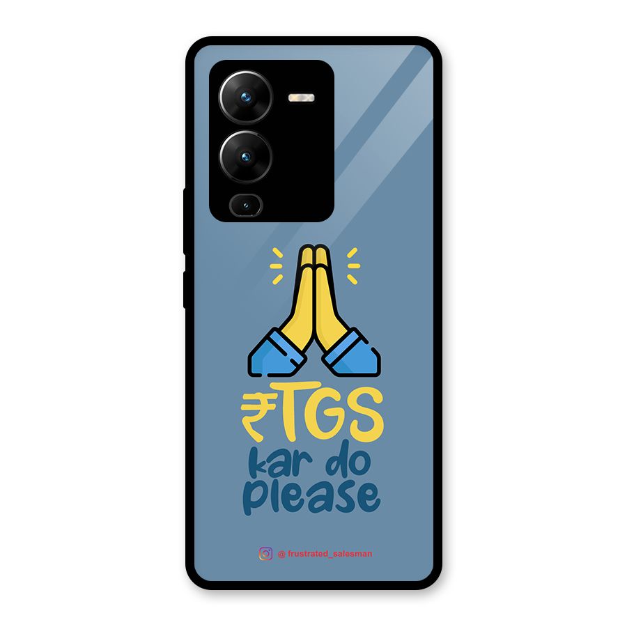 RTGS Kar Do Please SteelBlue Glass Back Case for Vivo V25 Pro