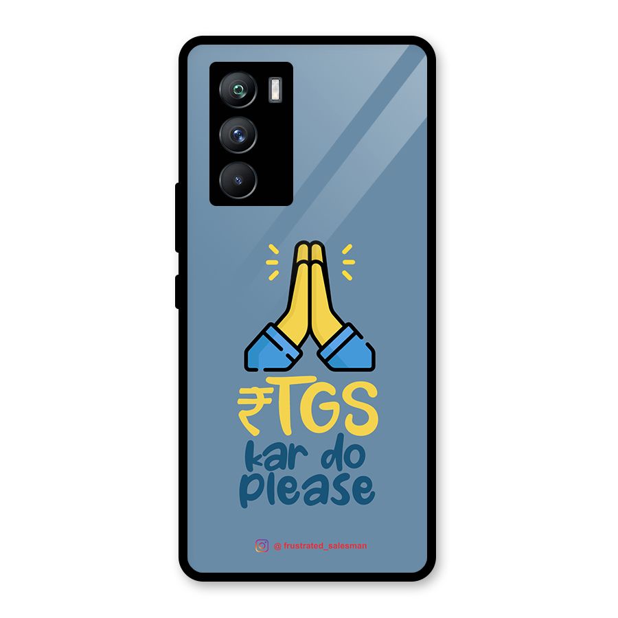 RTGS Kar Do Please SteelBlue Glass Back Case for Vivo iQOO 9 SE