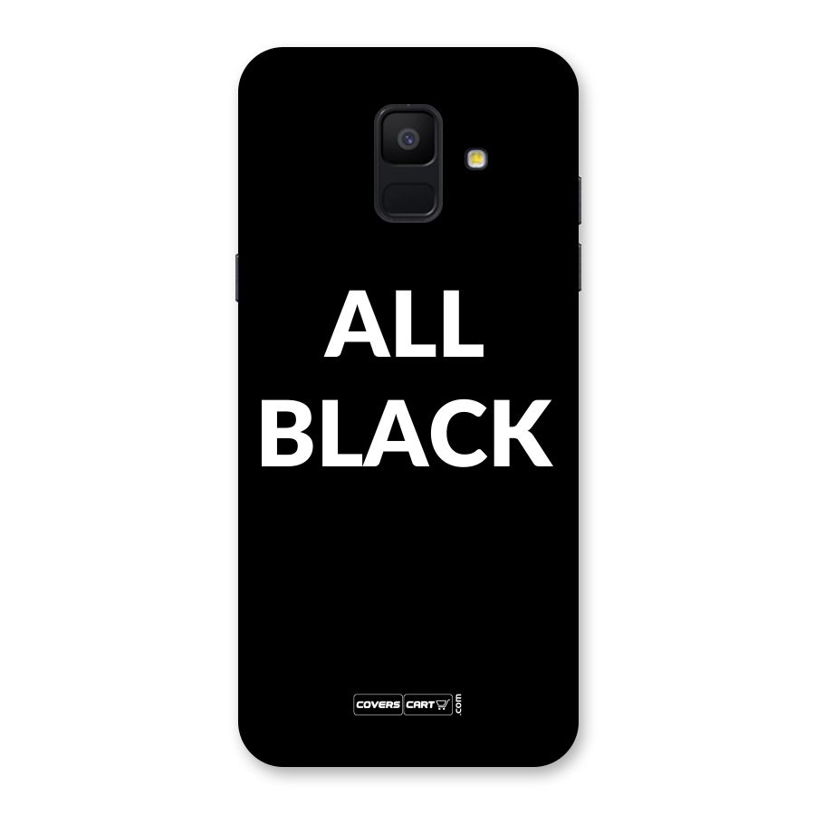 Raftaar All Black Back Case for Galaxy A6 (2018)