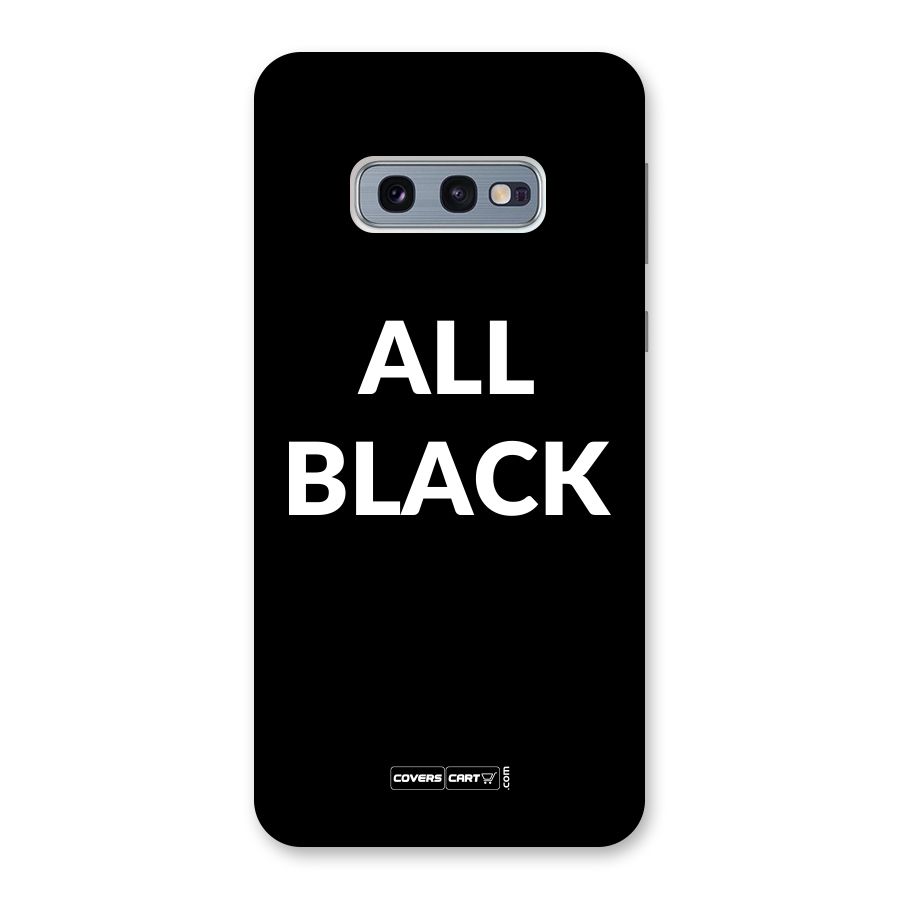 Raftaar All Black Back Case for Galaxy S10e